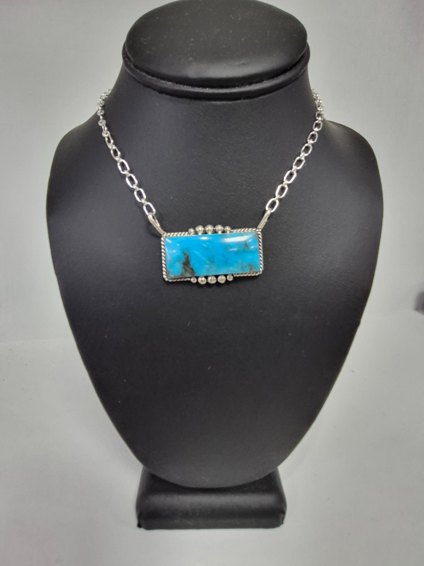 Sterling Silver & Turquoise Bar necklace