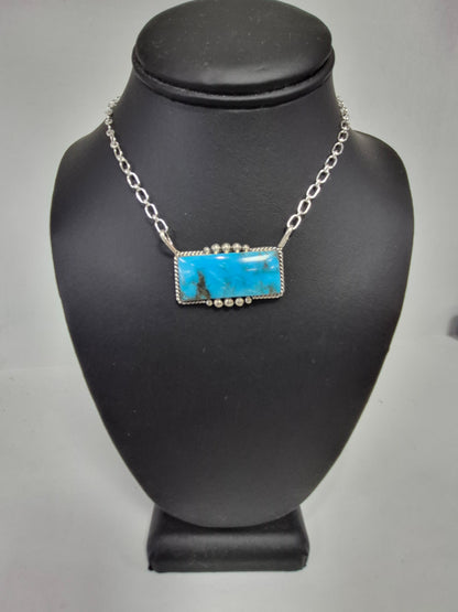 Sterling Silver & Turquoise Bar necklace