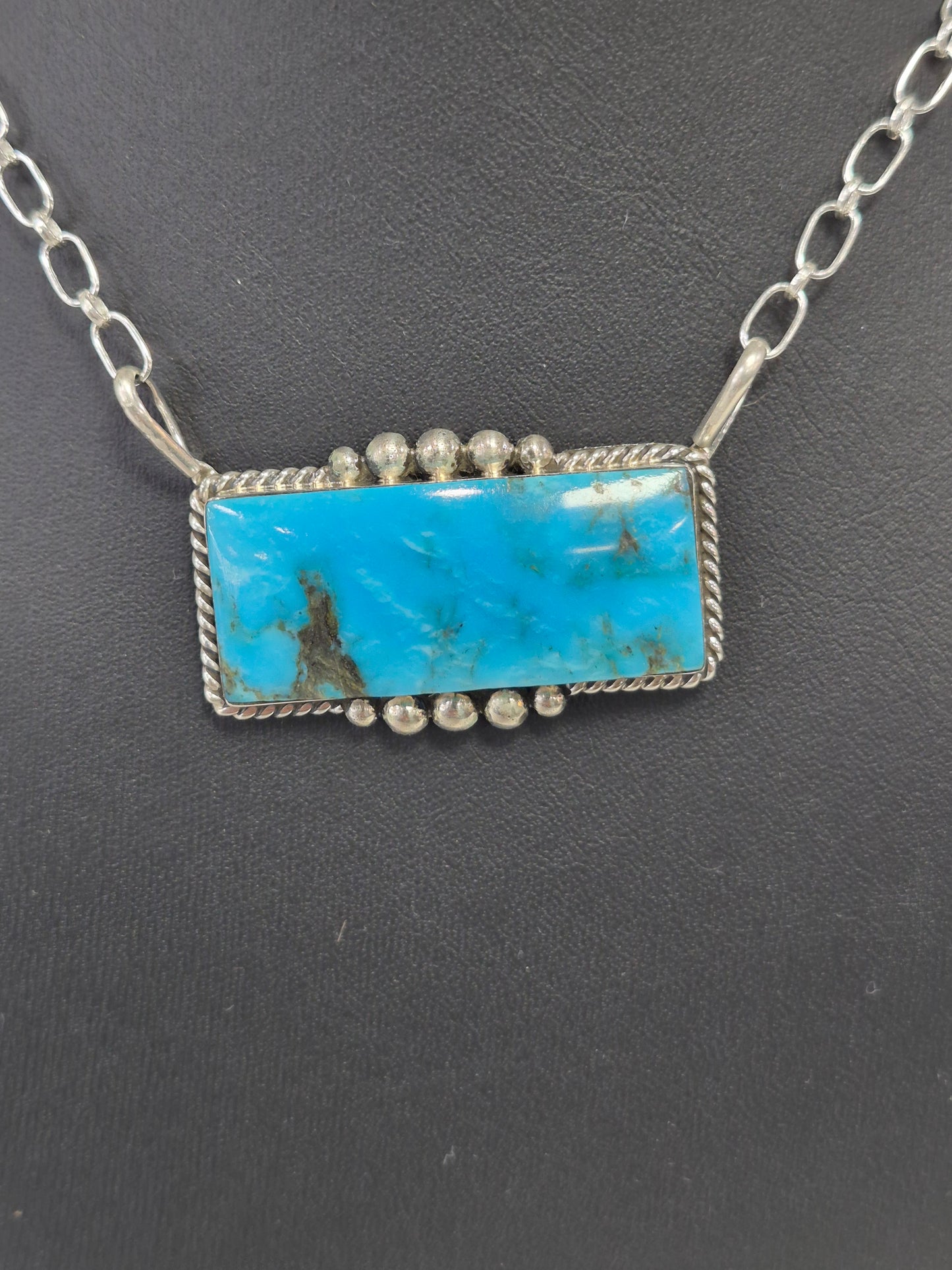 Sterling Silver & Turquoise Bar necklace