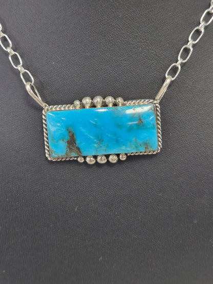 Sterling Silver & Turquoise Bar necklace