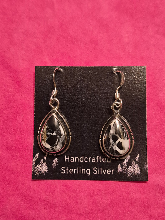 White Buffalo Turquoise Earrings