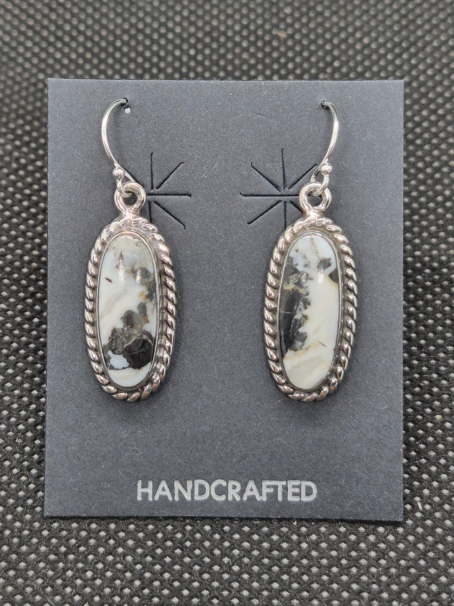 White Buffalo Turquoise Earrings