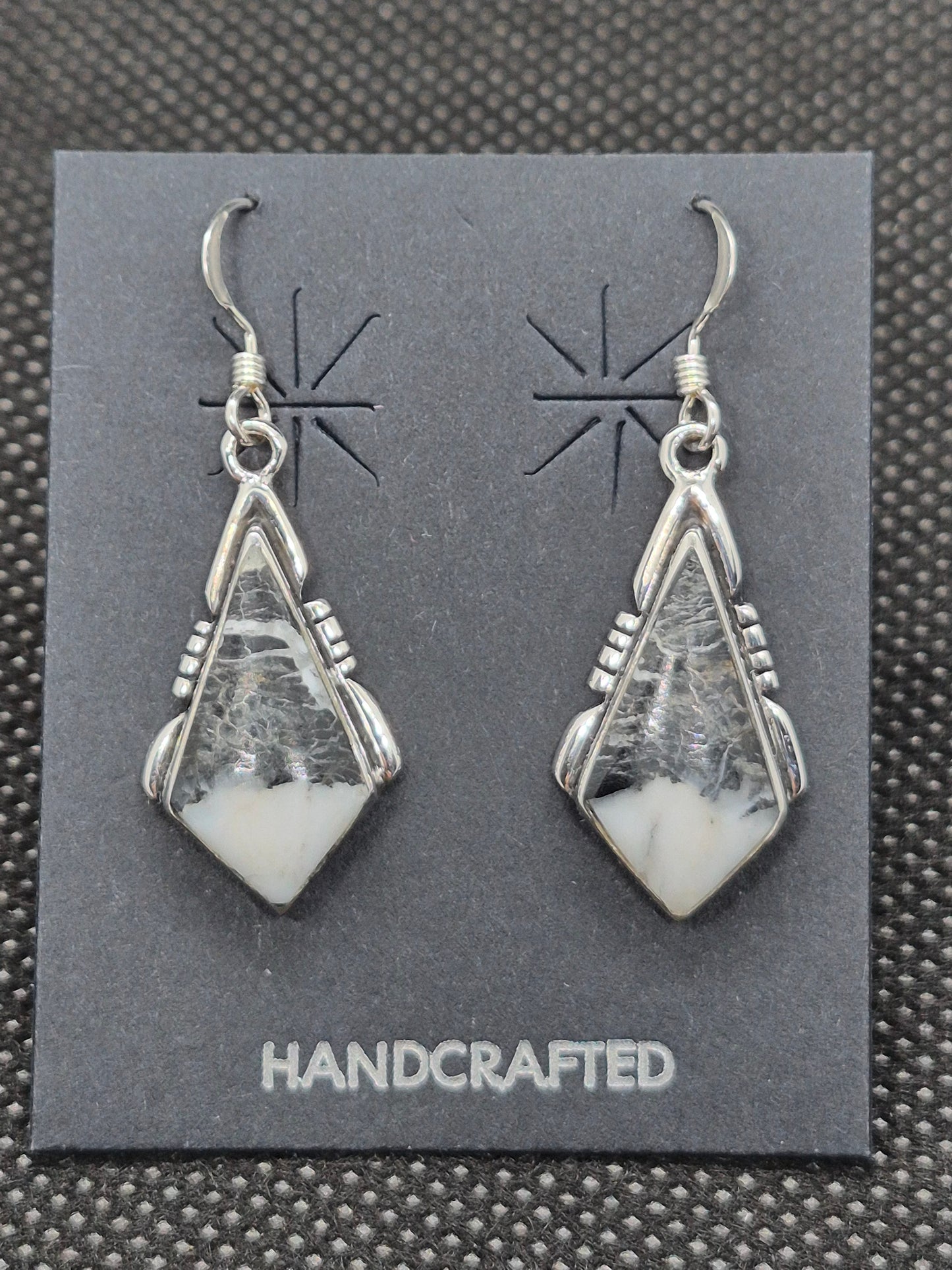 White Buffalo Turquoise Earrings