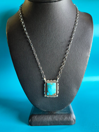Turquoise & Sterling Silver Necklace a