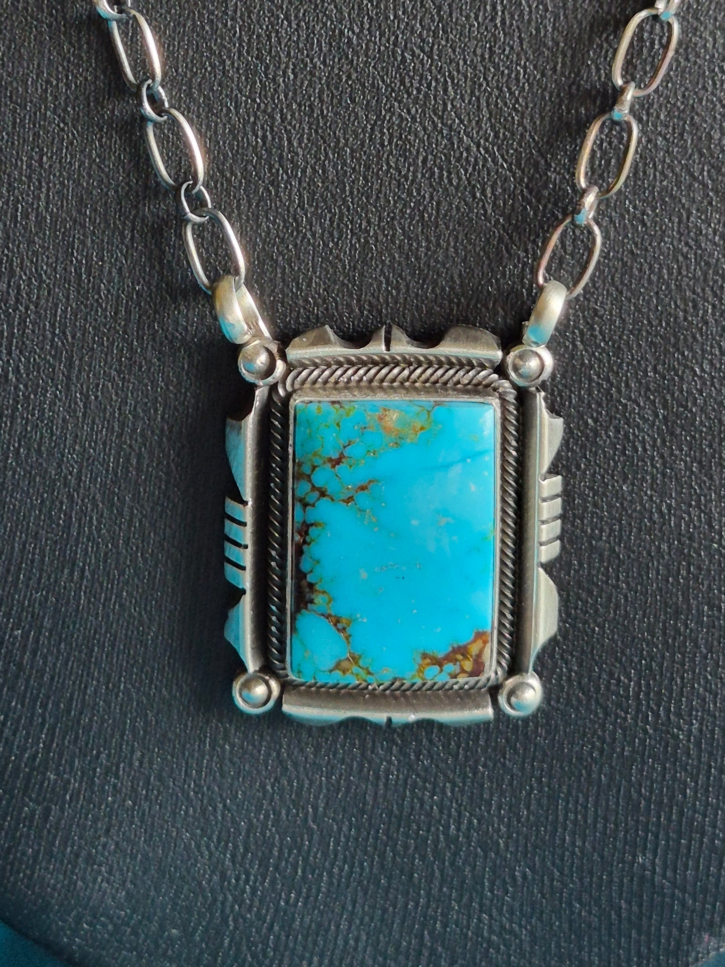 Turquoise & Sterling Silver Necklace a