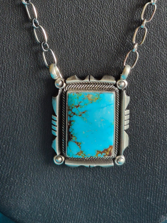 Turquoise & Sterling Silver Necklace a