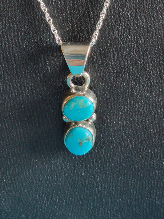 Turquoise &Sterling Silver Necklace