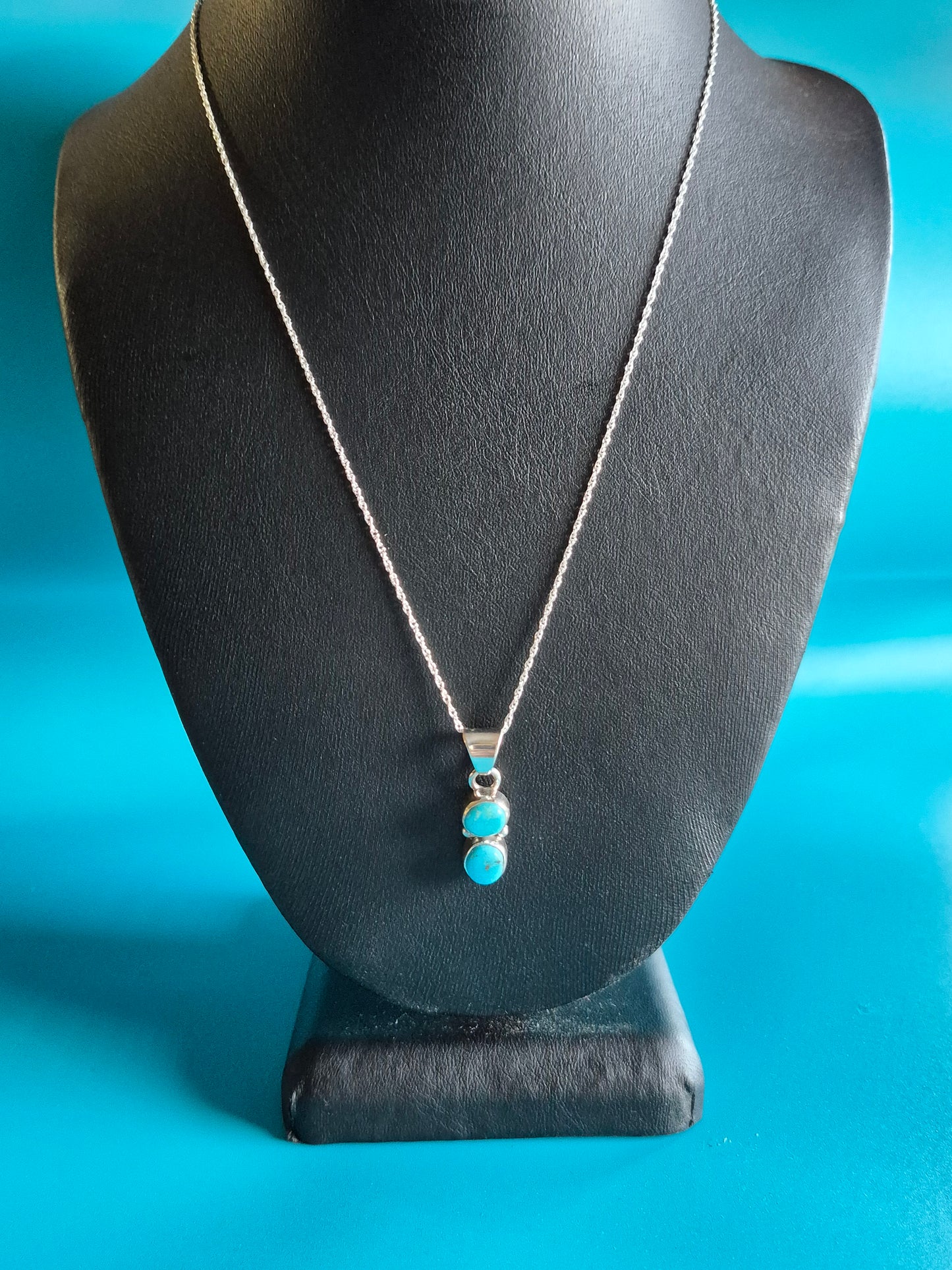 Turquoise &Sterling Silver Necklace