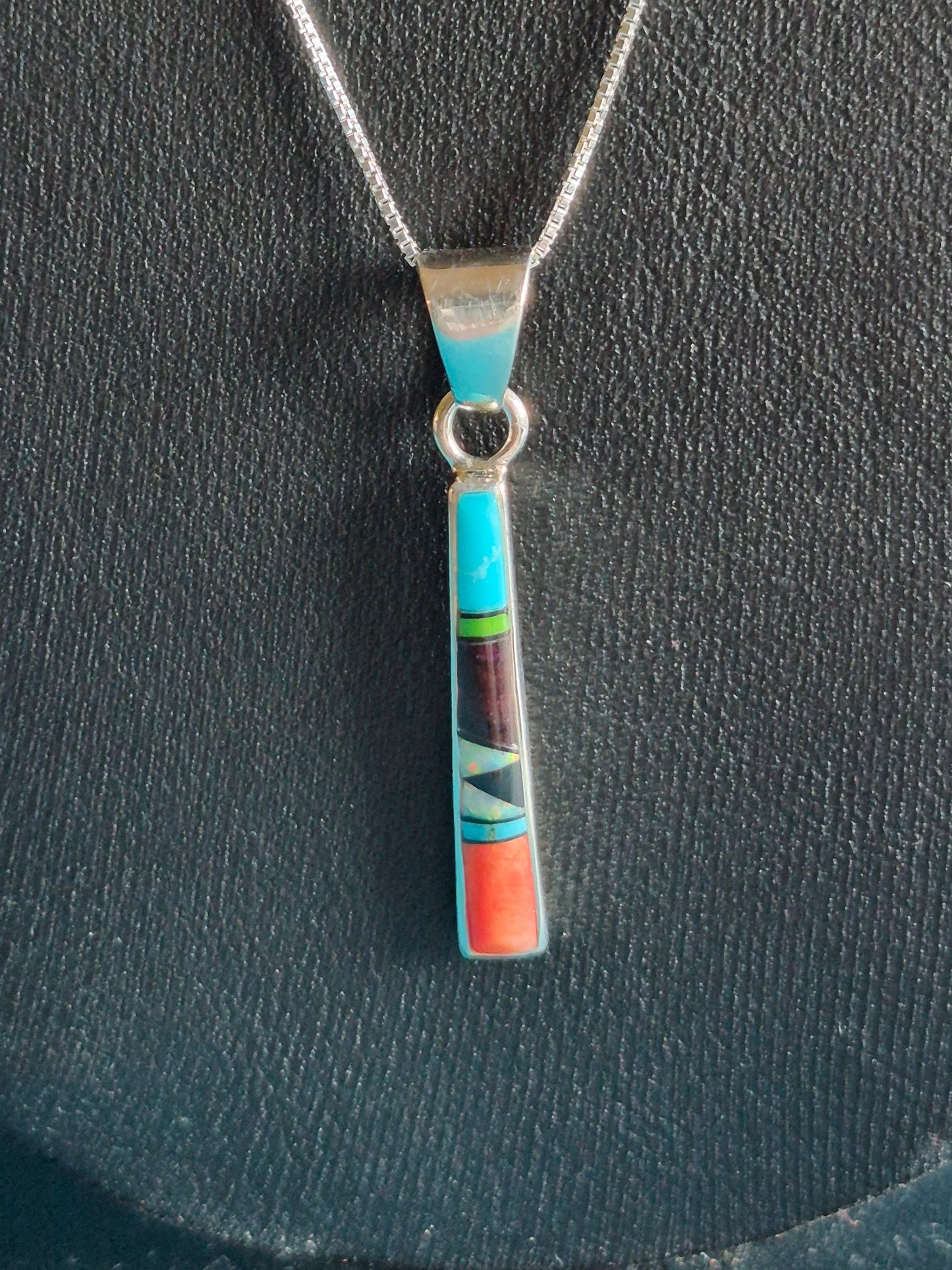 Sterling Silver & Inlay Necklace