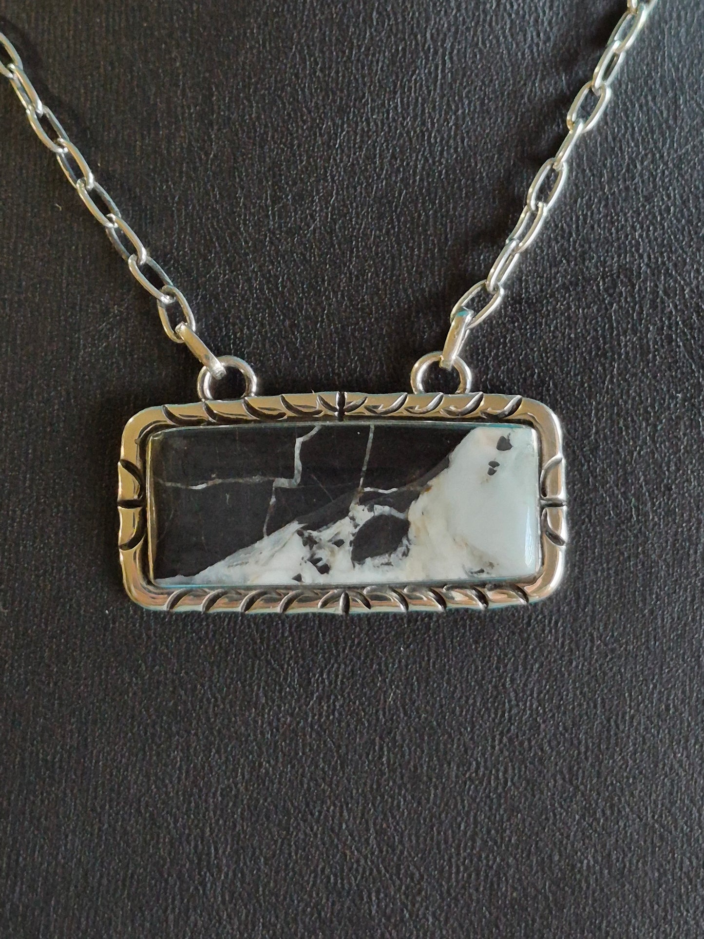 White Buffalo Turquoise & Sterling Silver