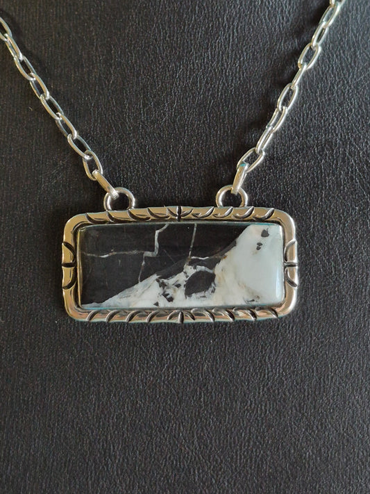 White Buffalo Turquoise & Sterling Silver