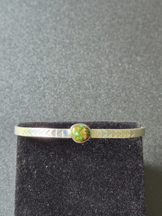 Sonoran Turquoise & Sterling Silver Thin Bracelet