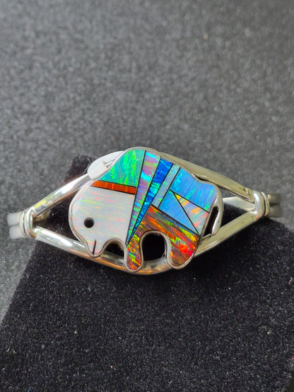 Lab Opal Buffalo Bracelet