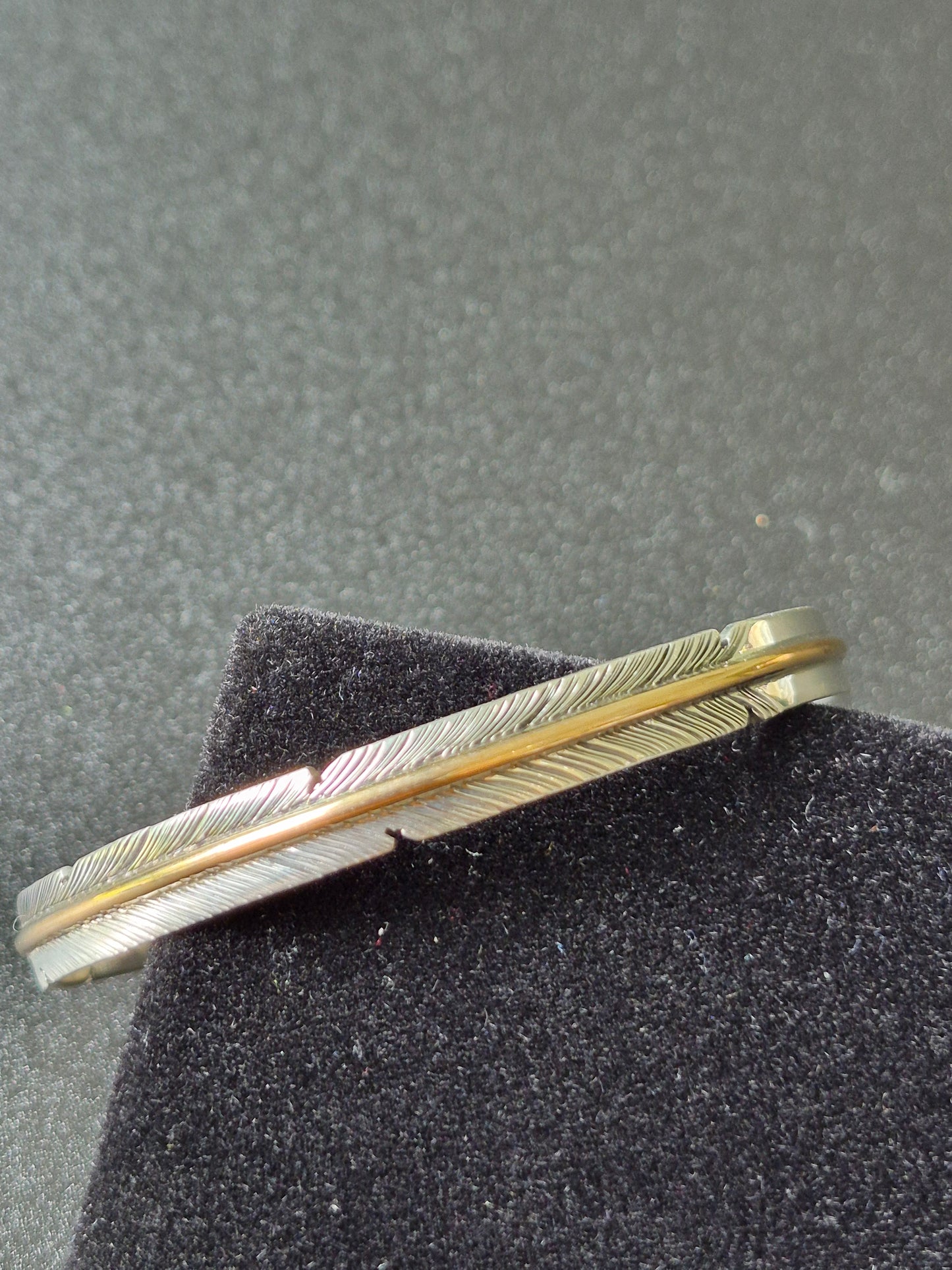 Sterling Silver & 12K Gold fill Feather Bracelet