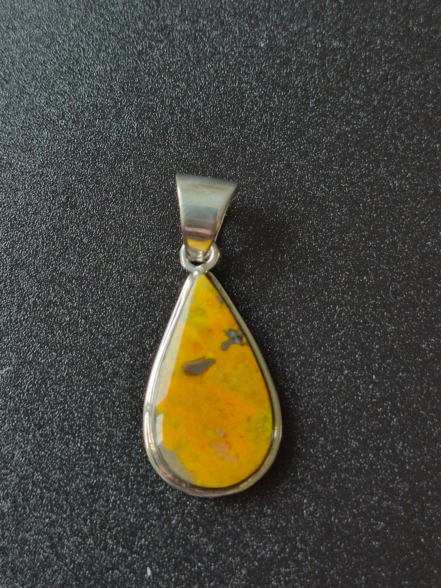 Bumblebee Jasper & Sterling Silver Pendant