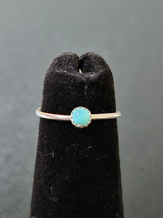 Turquoise & Sterling Silver Baby Ring