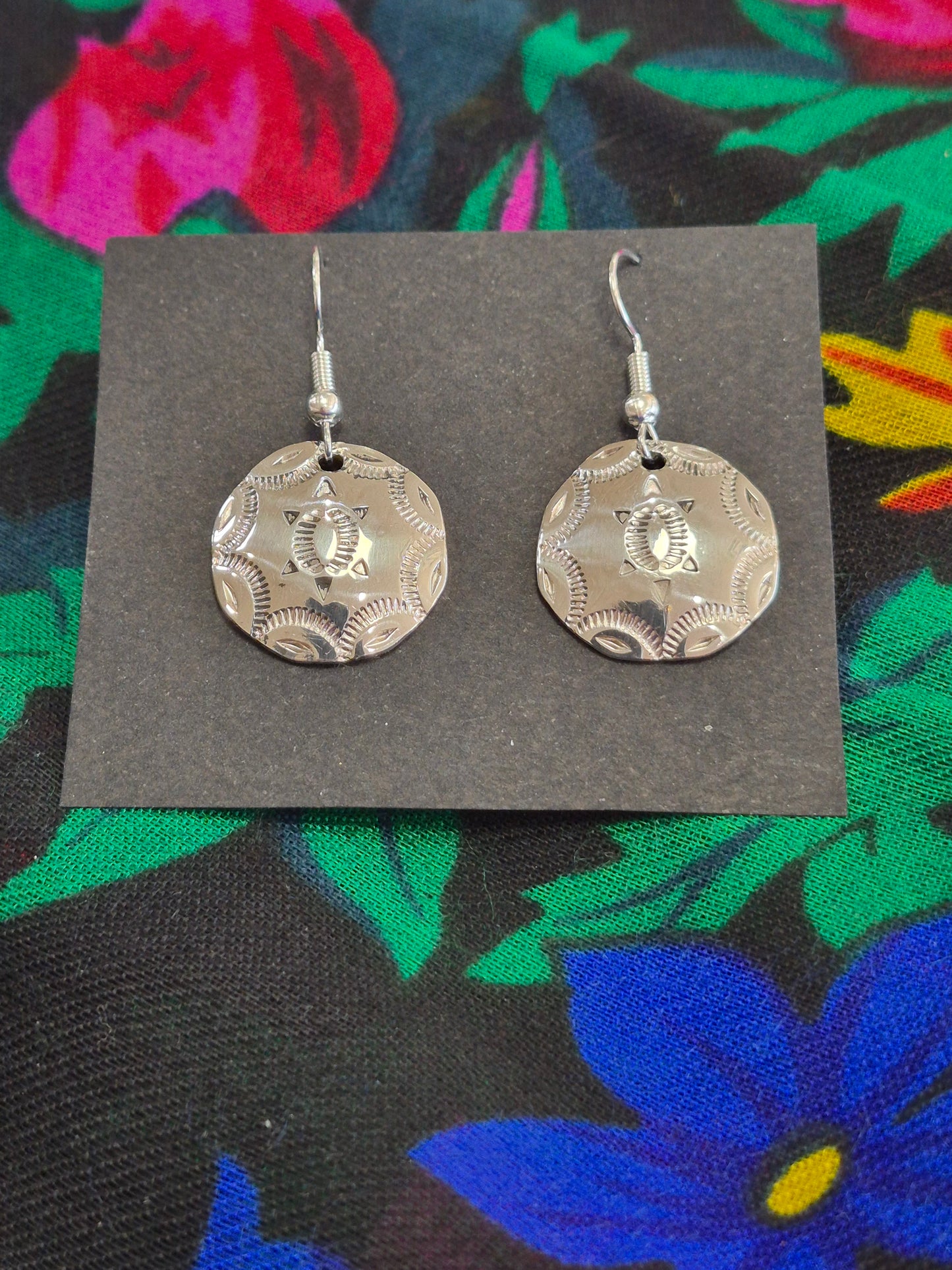 1" German Silver earring