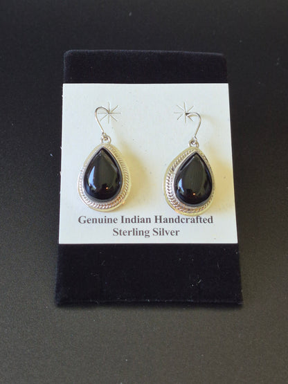 Onyx & Sterling Silver Earrings