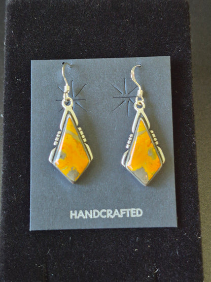Bumblebee Jasper & Sterling Silver Earrings