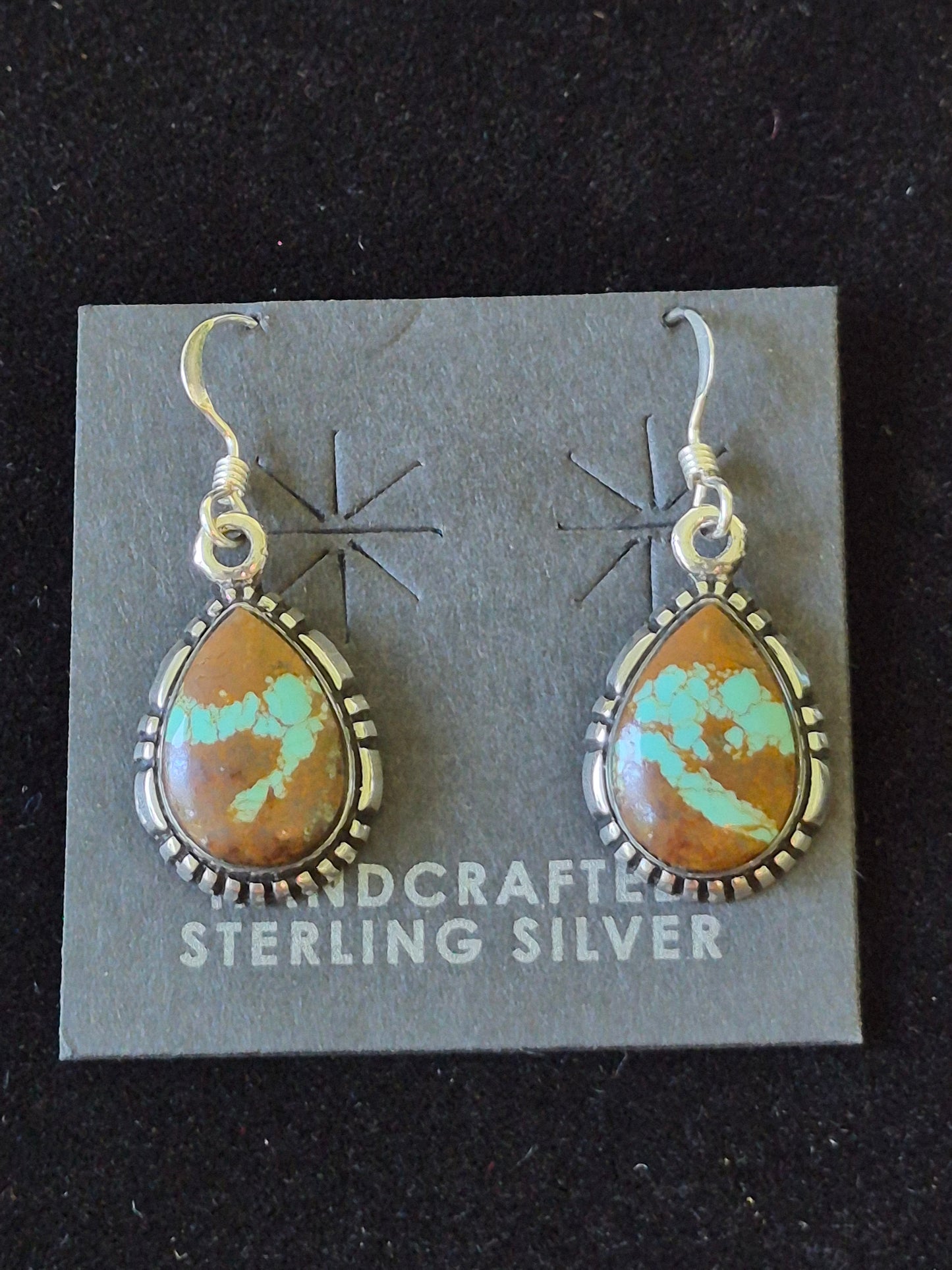 Turquoise & Sterling Silver Teardrop Earrings