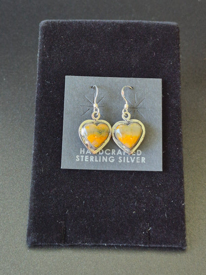 Bumblebee Jasper & Sterling Silver Earrings
