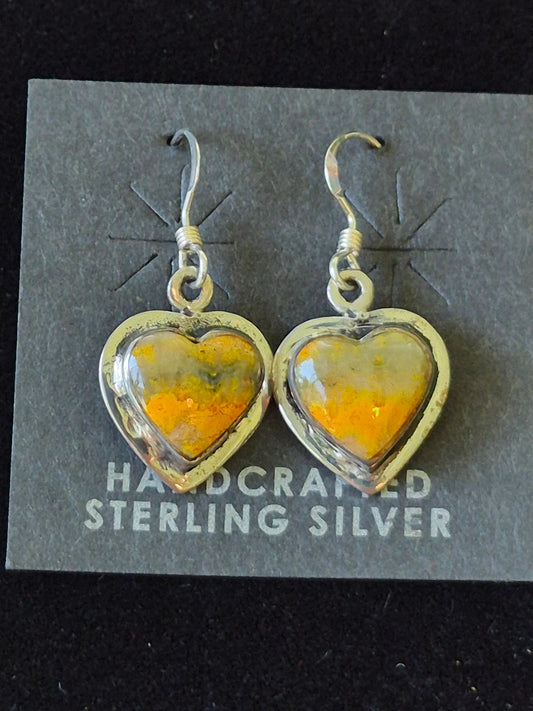 Bumblebee Jasper & Sterling Silver Earrings