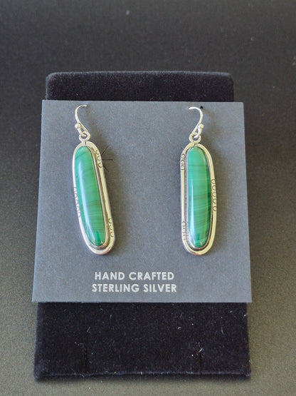 Malachite & Sterling Silver Earrings