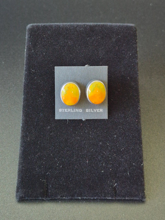 Bumblebee Jasper & SS Stud Earrings
