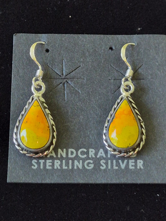 Sterling Silver & Bumblebee Jasper Earrings