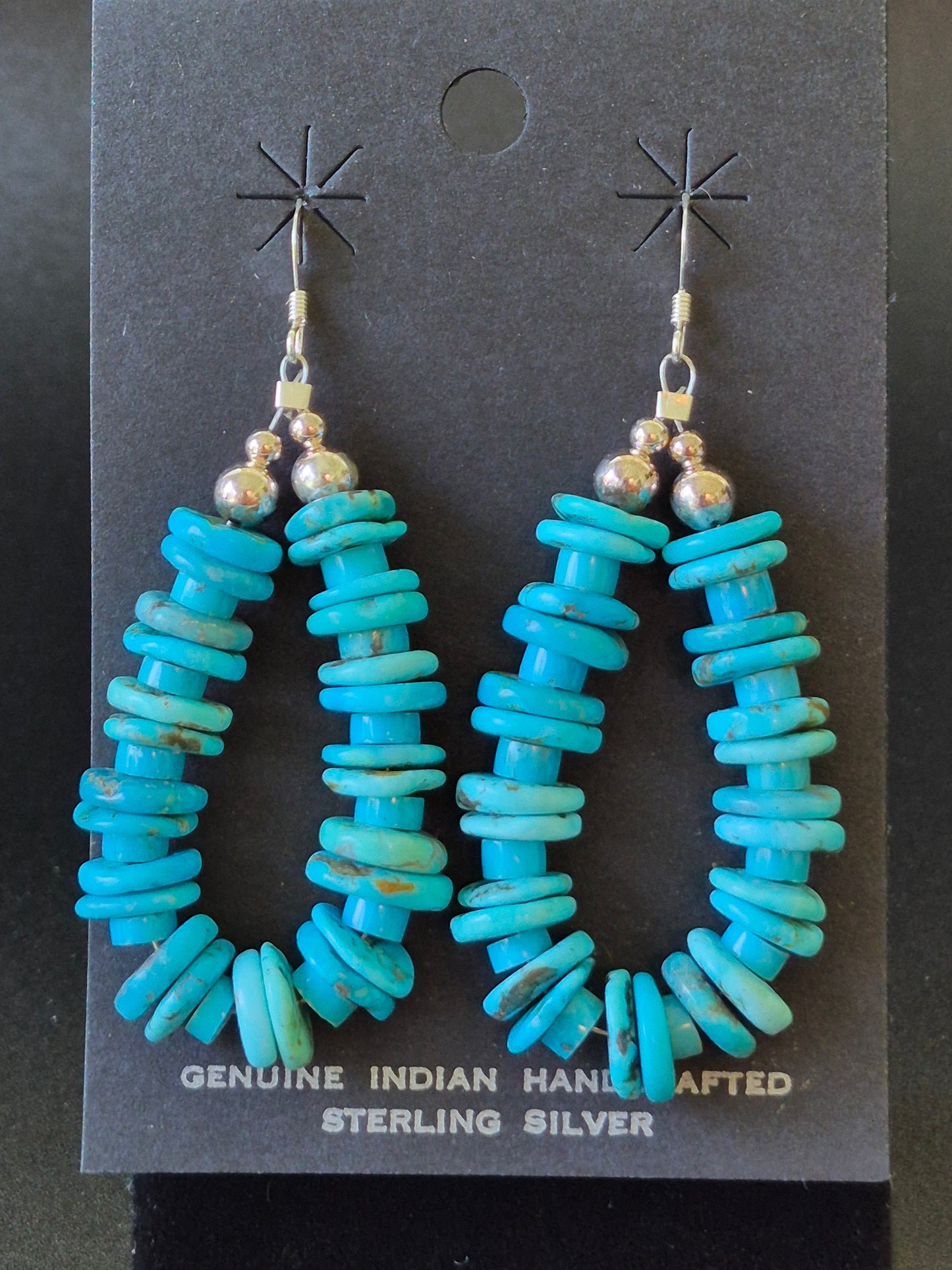 Strung Turquoise Loop Earrings