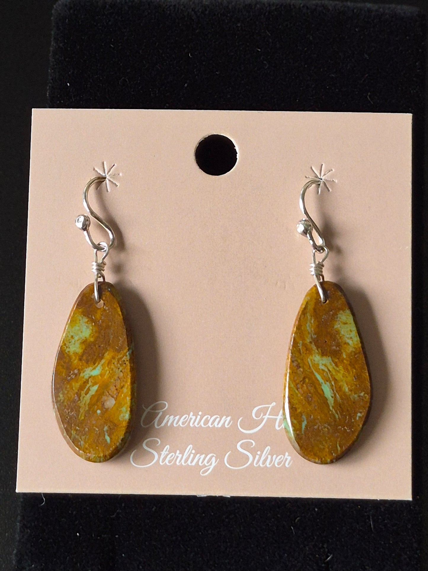 Boulder Turquoise Slab Earrings