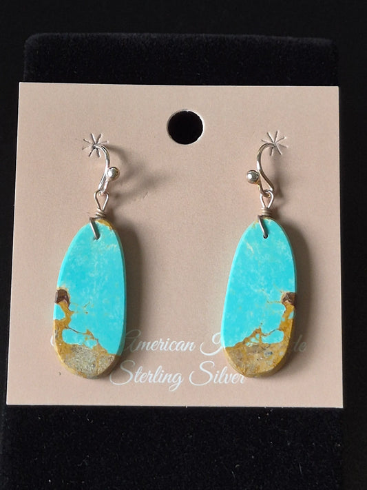 Turquoise Slab Earrings