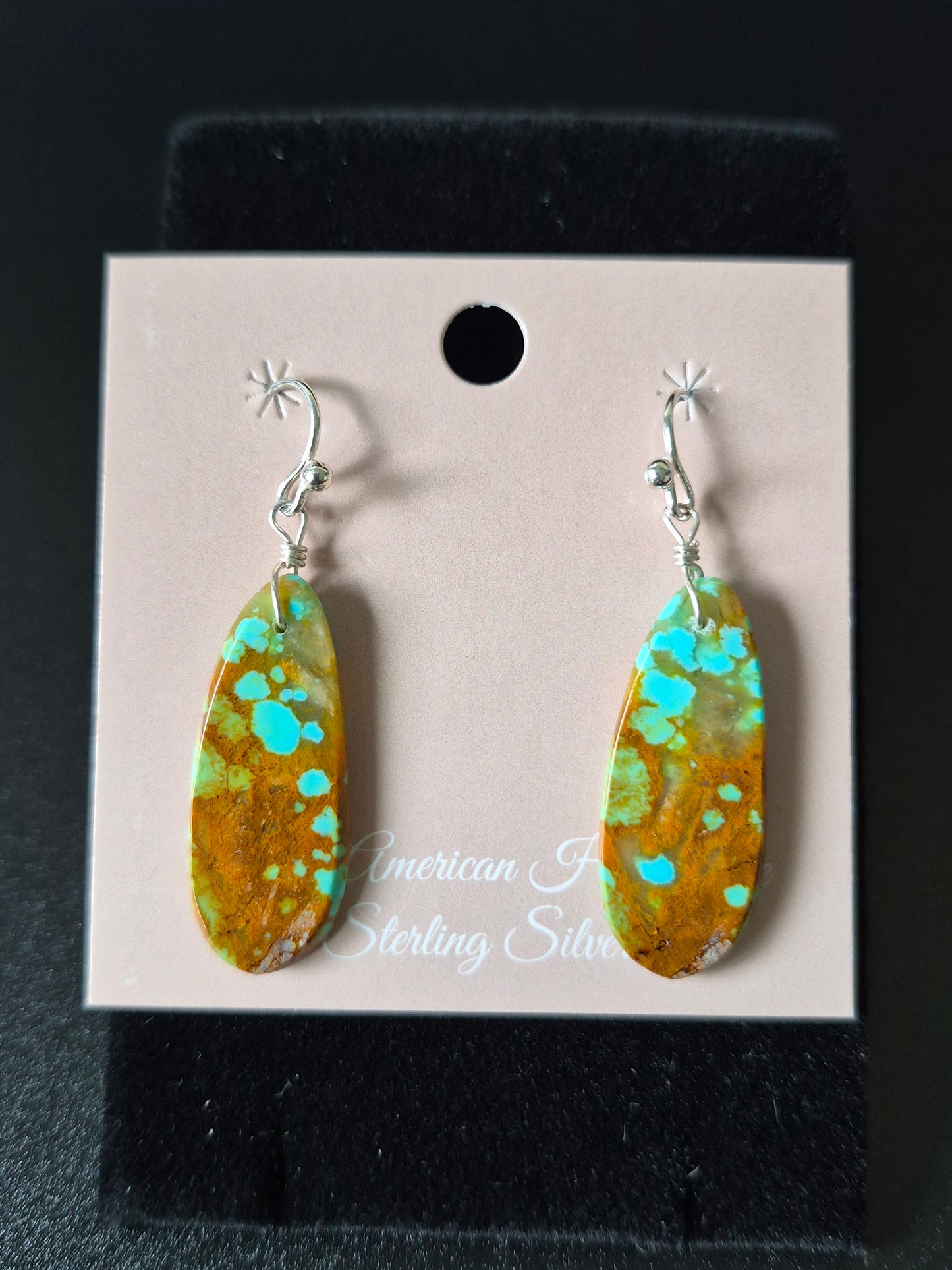 Boulder Turquoise Slab Earrings