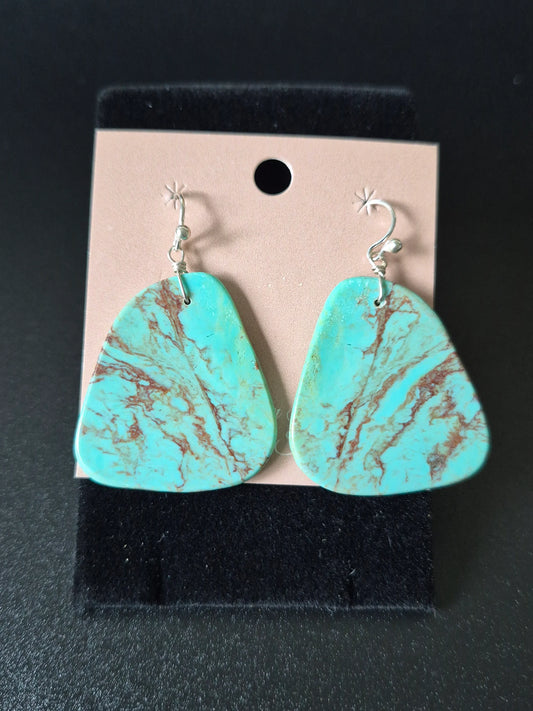 Turquoise Slab Earrings