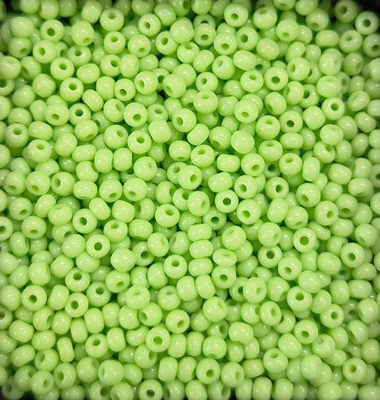 11 Seed Bead Opaque Pale Green