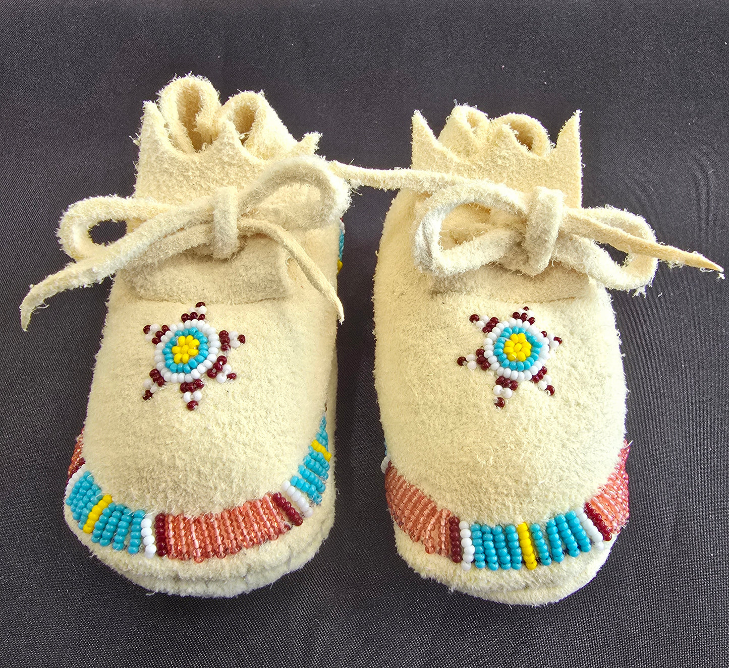 Baby Moccasins - Newborn (Turq/Transpar Pink)