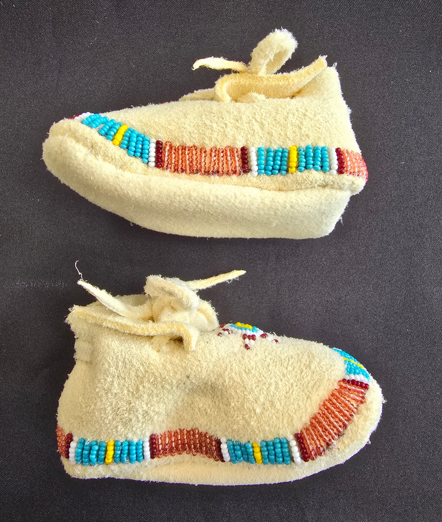 Baby Moccasins - Newborn (Turq/Transpar Pink)