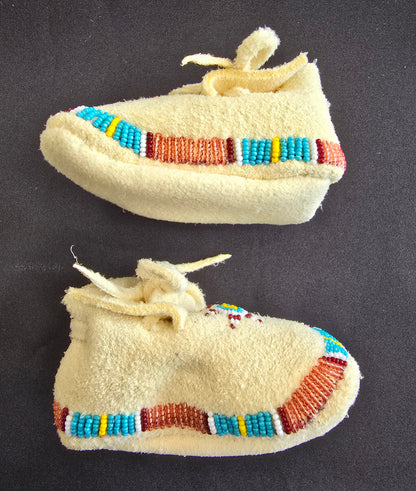 Baby Moccasins - Newborn (Turq/Transpar Pink)