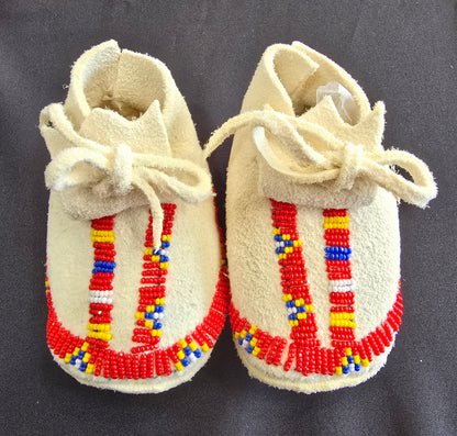Baby Moccasins - Newborn (Red)