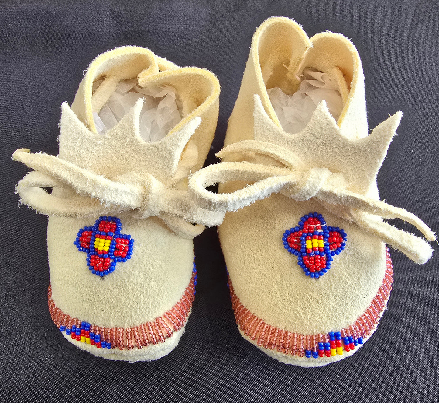 Baby Moccasins - 0-3mo. (Transpar Pink/Blue/Red)