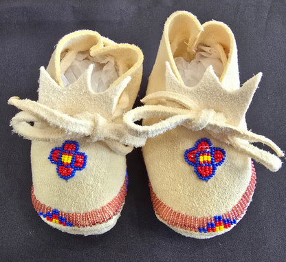 Baby Moccasins - 0-3mo. (Transpar Pink/Blue/Red)