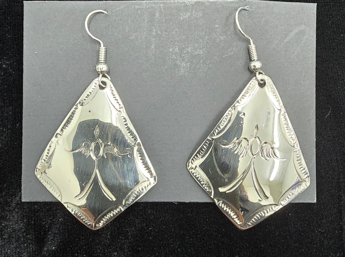 German Silver Waterbird Earrings by Adam Caesar - Kite