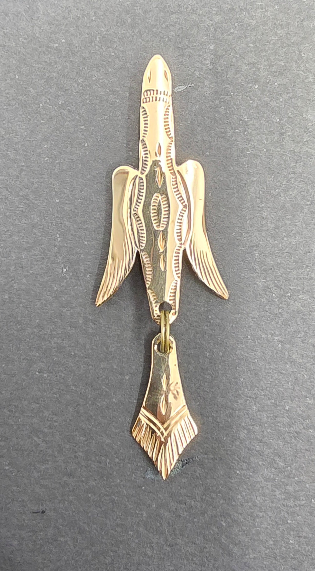 Bronze Waterbird Pin - Small