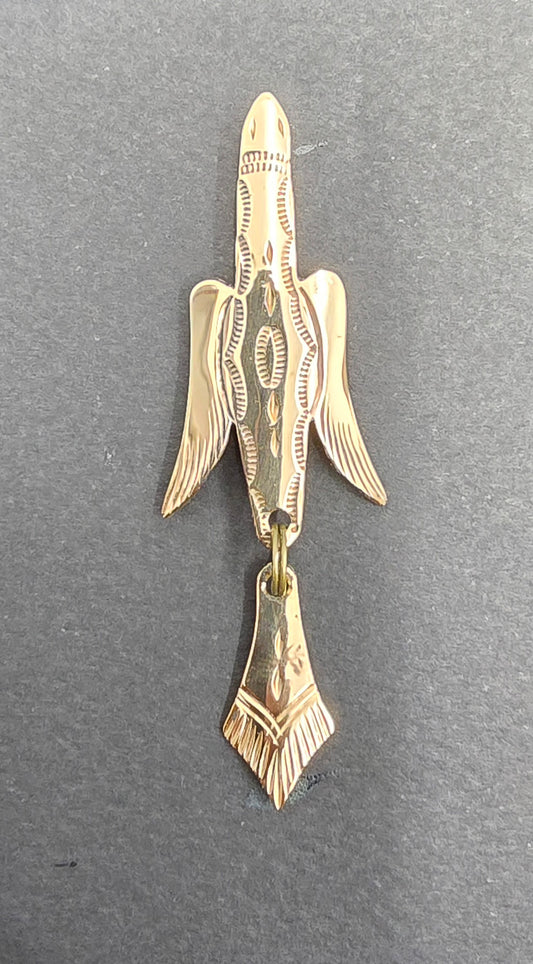 Bronze Waterbird Pin - Small