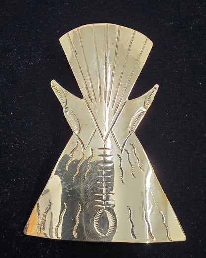 Bronze Tipi Scarf Slide