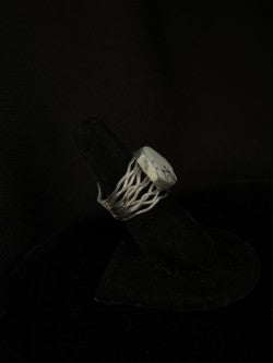 White Buffalo/Sterling Silver Ring (Size 7)
