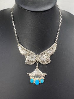 Sterling Silver and Turquoise Statement Piece