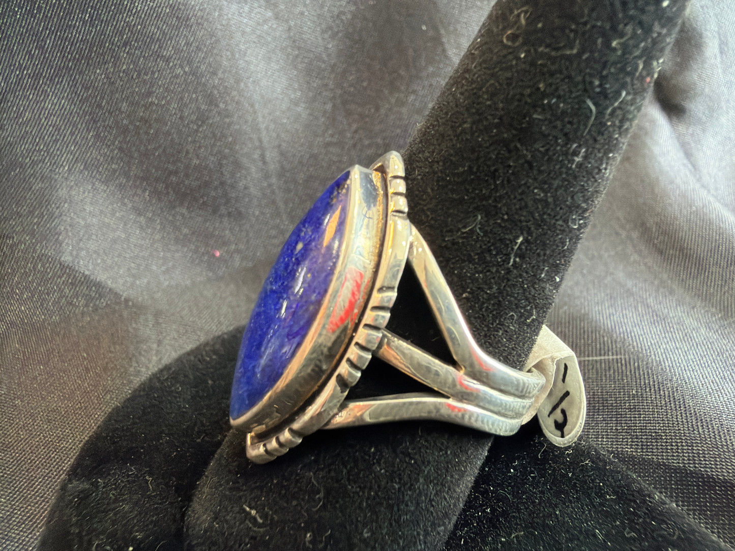 Lapis/Sterling Silver Ring (Size 10 1/2)