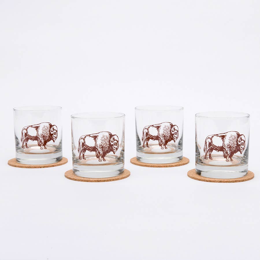 Bison Rocks Glass