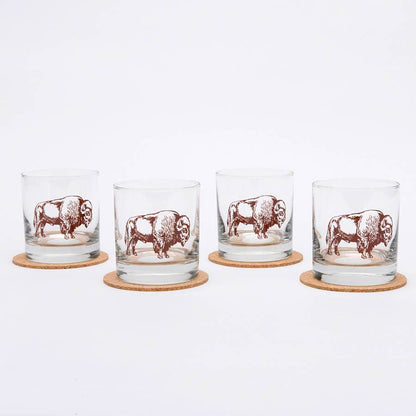 Bison Rocks Glass